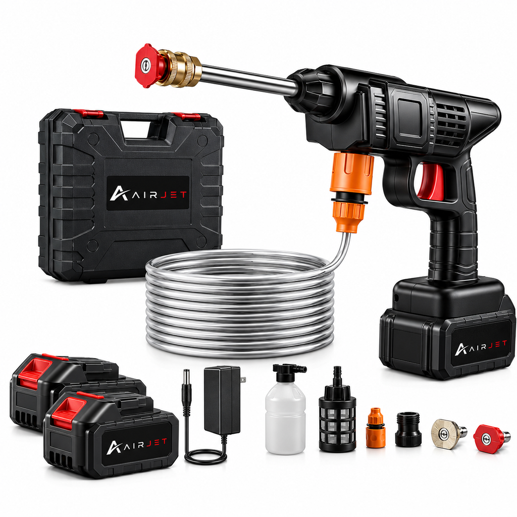AIRJET™ PRO Portable Pressure Washer | 2 Batteries | Free Travel Case