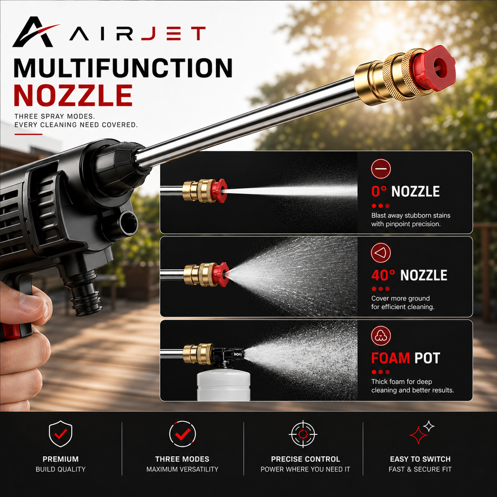 AIRJET™ PRO Portable Pressure Washer | 2 Batteries | Free Travel Case