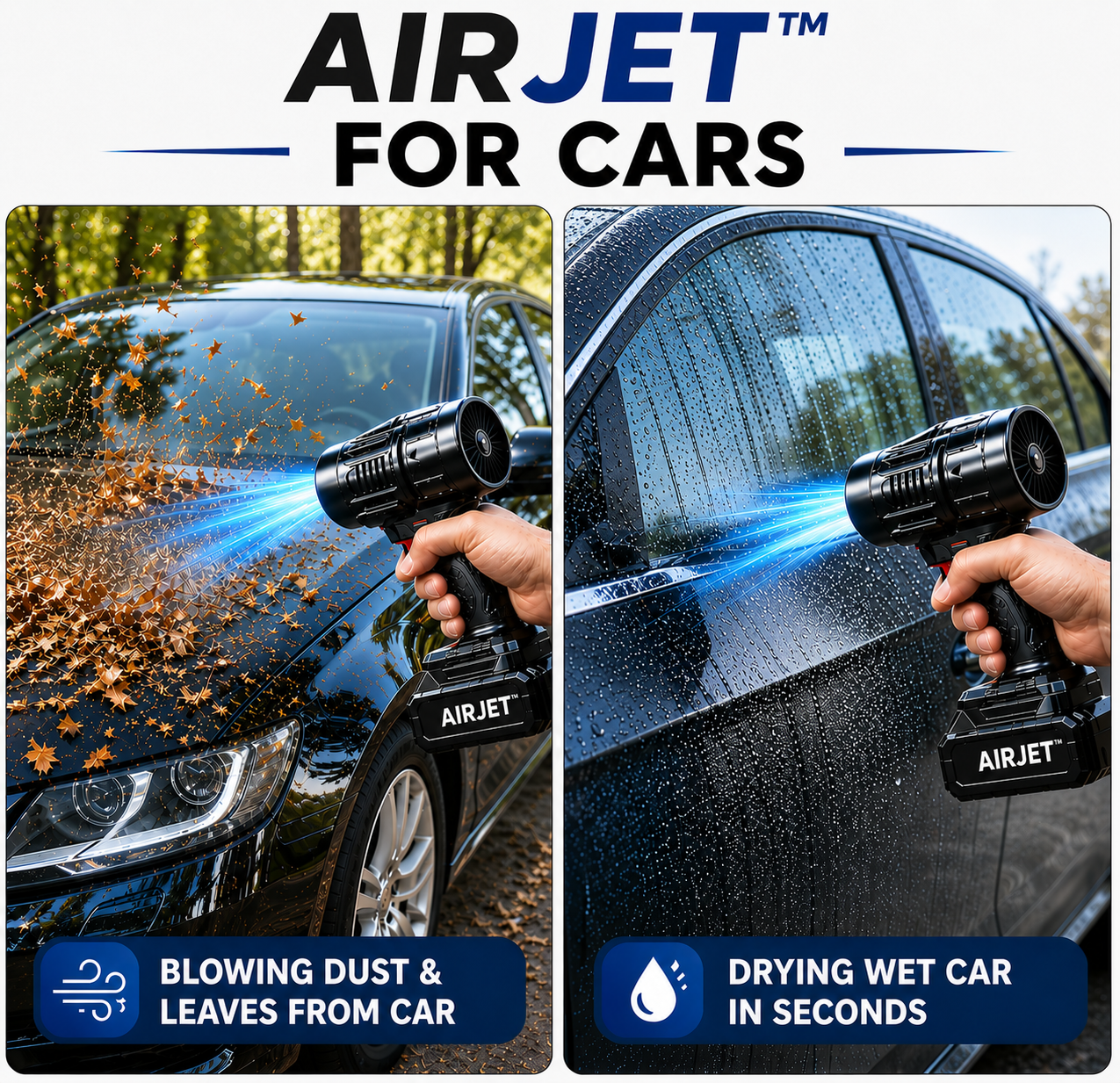 AIRJET™ 200000 RPM Cordless SUPER POWER JET GUN | 1-Year Warranty | For Cars, Home, PC & Outdoor Cleaning