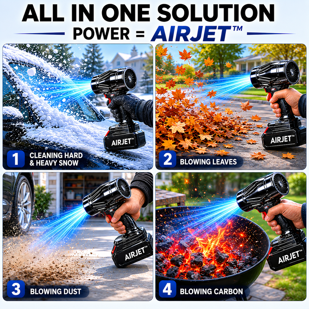 AIRJET™ 200000 RPM Cordless SUPER POWER JET GUN | 1-Year Warranty | For Cars, Home, PC & Outdoor Cleaning